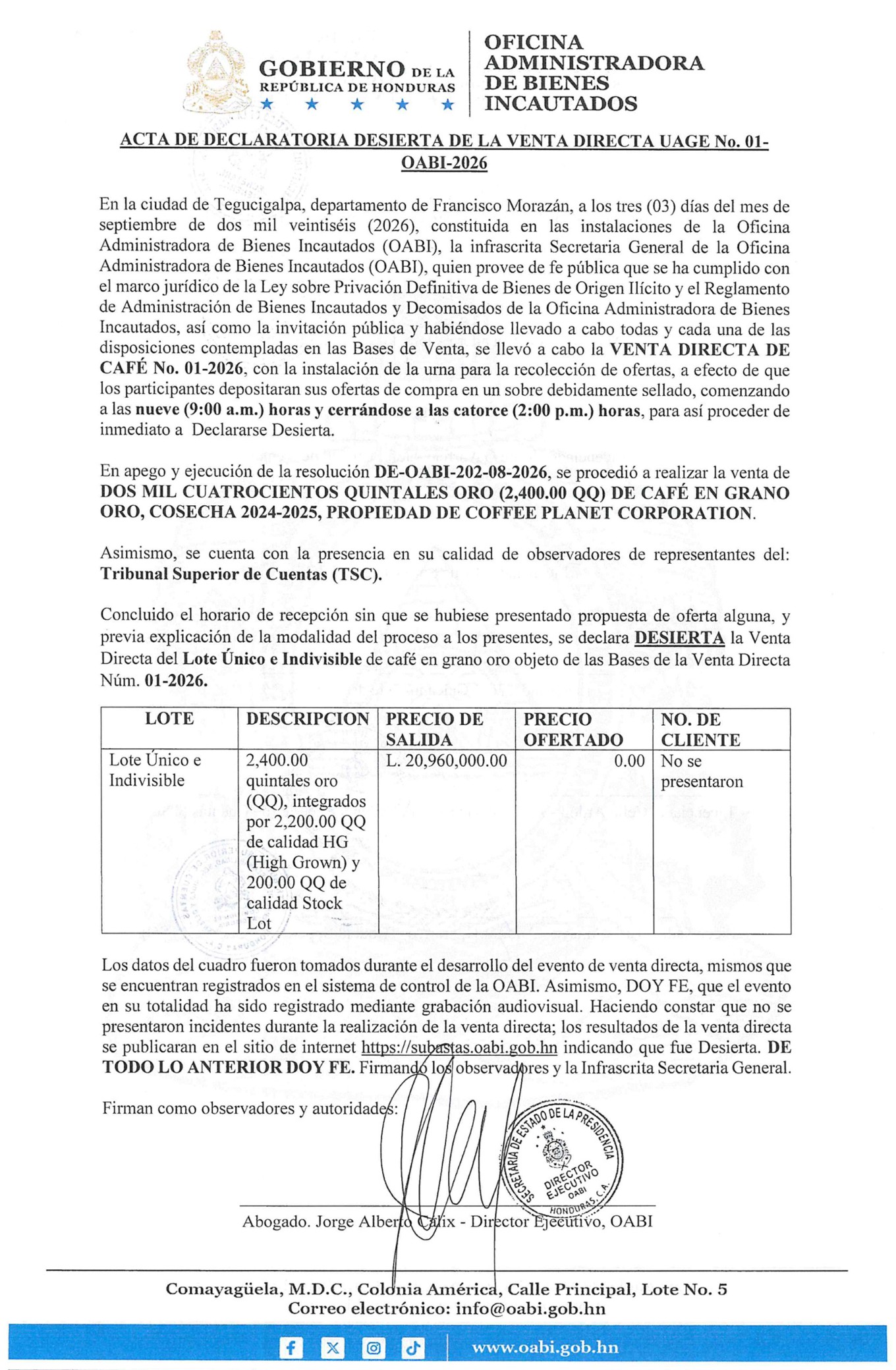 Comunicado 1